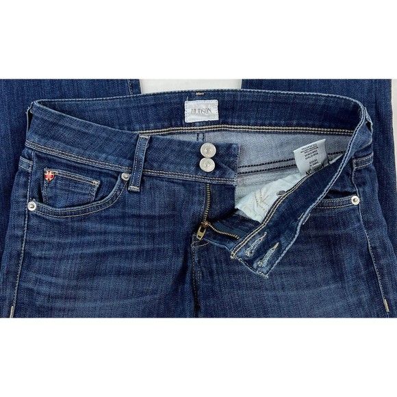 Hudson Womens Denim Jeans Ginny Straight Ankle Crop UnCuffed Blue Size 25 x 28 - Picture 6 of 8